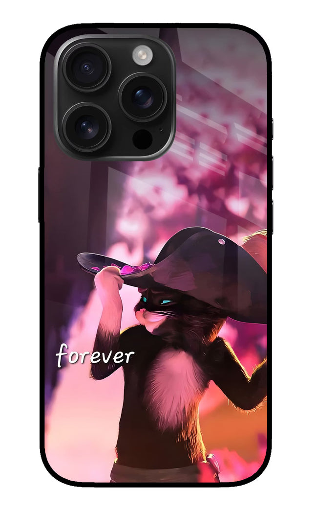 Forever Cat iPhone 16 Pro Glass Case