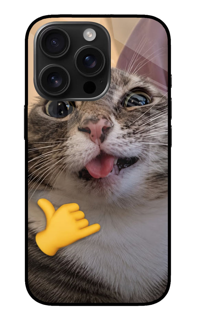 Silly Cat Call iPhone 16 Pro Glass Case
