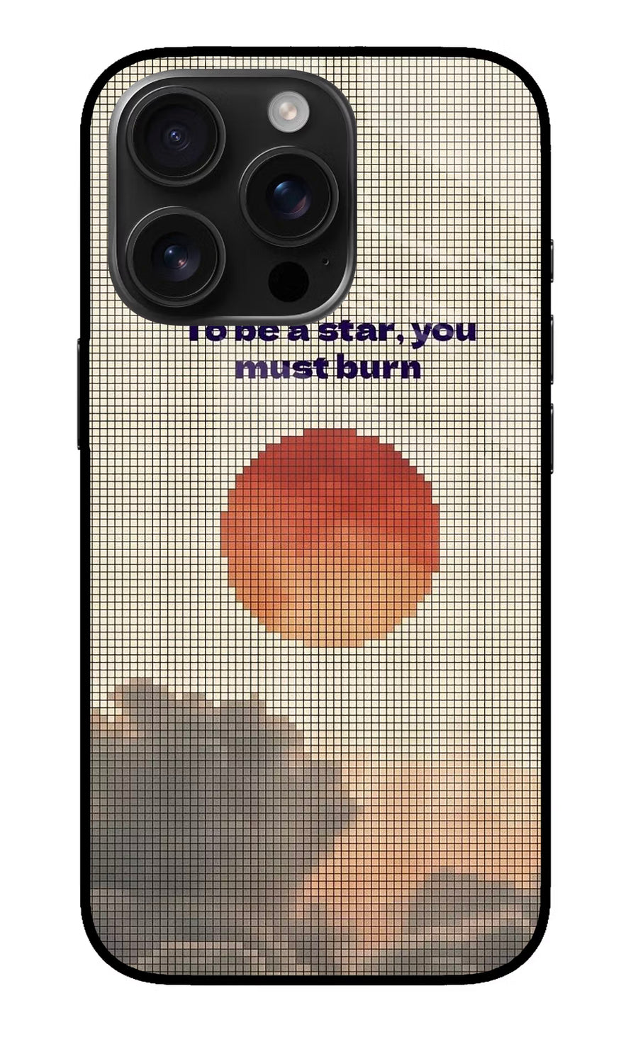 Pixel Sun iPhone 16 Pro Back Cover, Glass case
