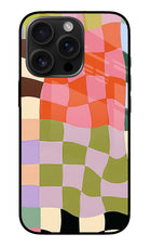 Wavy Grid iPhone 16 Pro Glass Case
