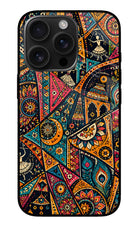 Folk Print iPhone 16 Pro Glass Case