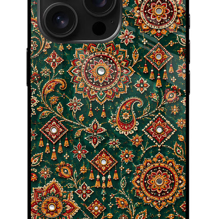 Green Pataka iPhone 16 Pro Glass Case