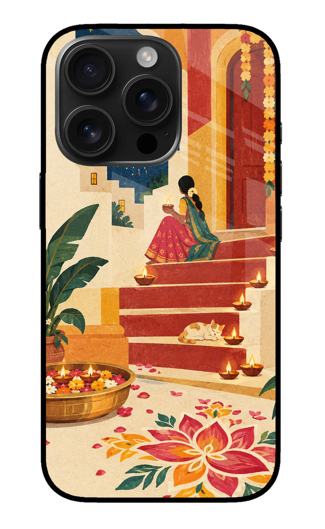Diwali Rangoli iPhone 16 Pro Glass Case