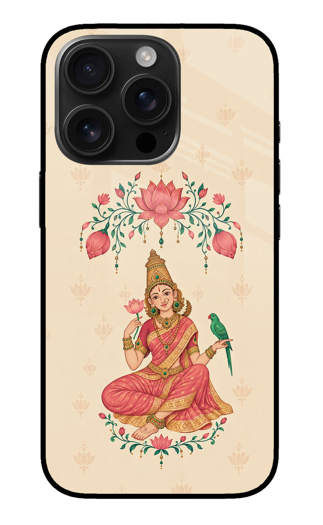 Goddess Lakshmi iPhone 16 Pro Glass Case