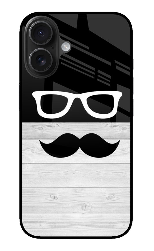 Mustache iPhone 16 Plus Glass Case