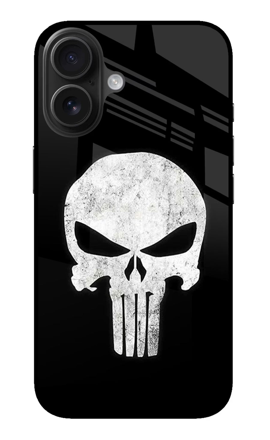 Punisher Skull iPhone 16 Plus Back Cover, Metal case