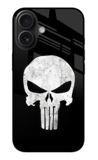 Punisher Skull iPhone 16 Plus Glass Case