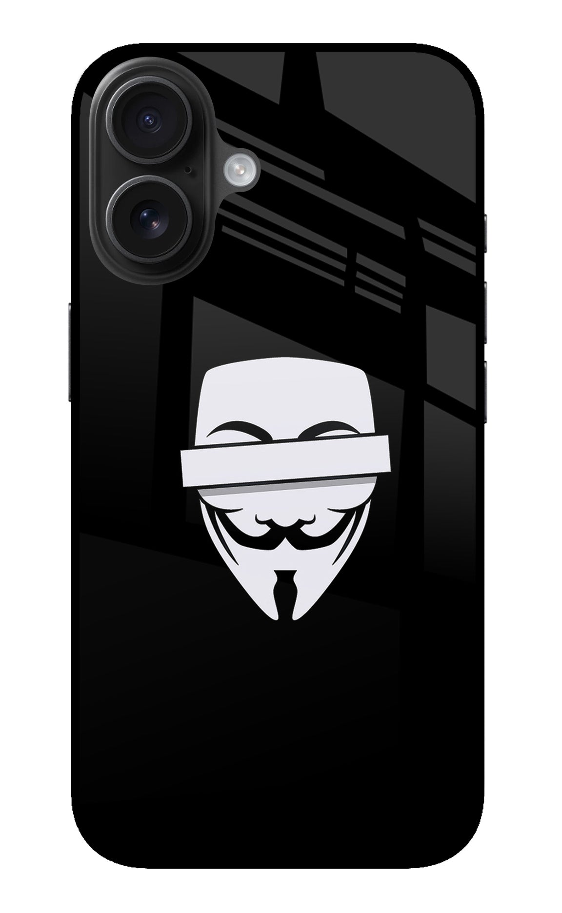 Anonymous Face iPhone 16 Plus Glass Case