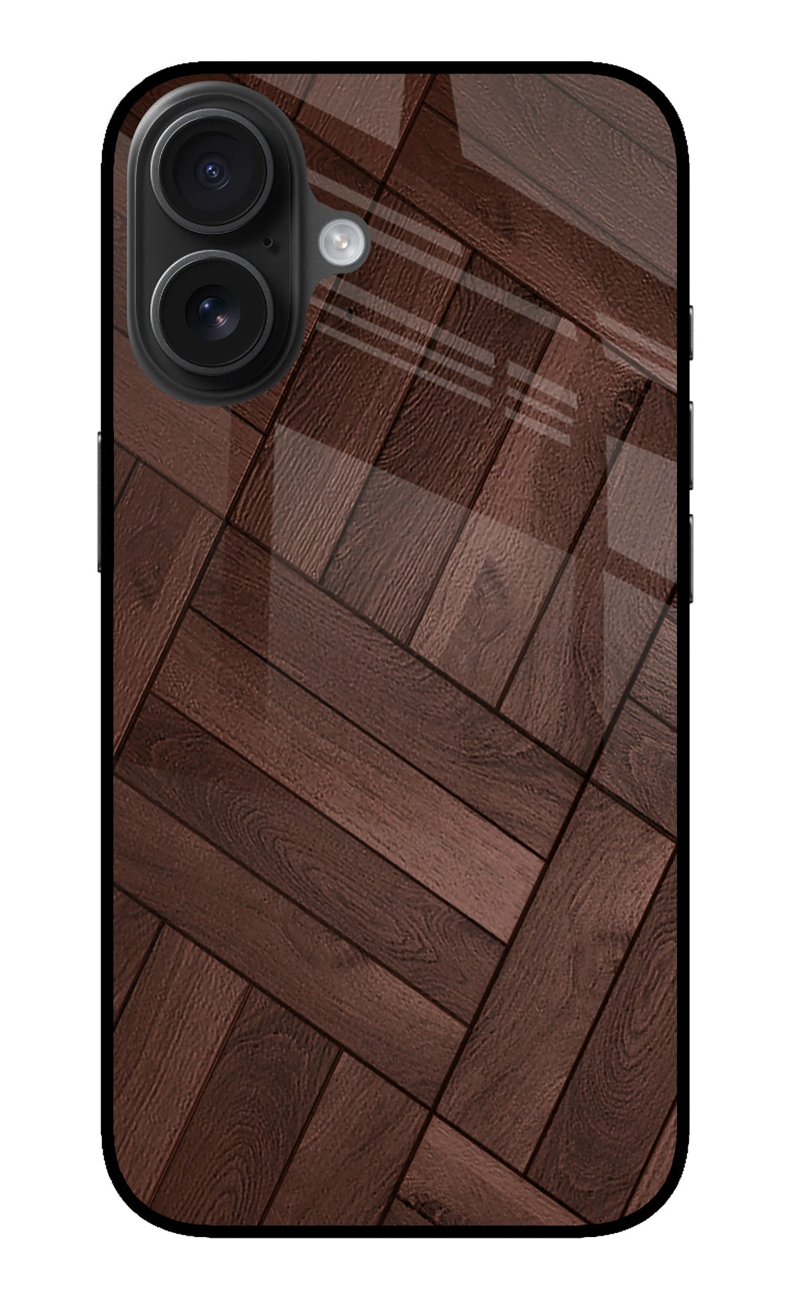 Wooden Texture Design iPhone 16 Plus Glass Case