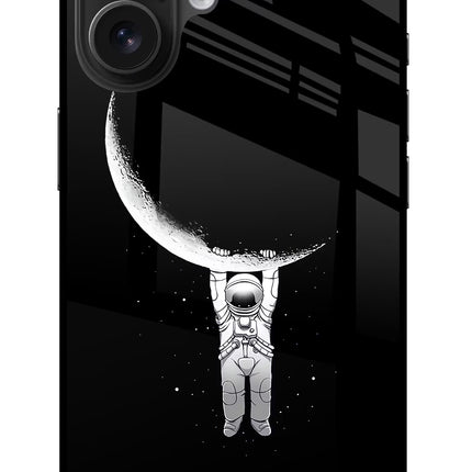 Moon Space iPhone 16 Plus Glass Case