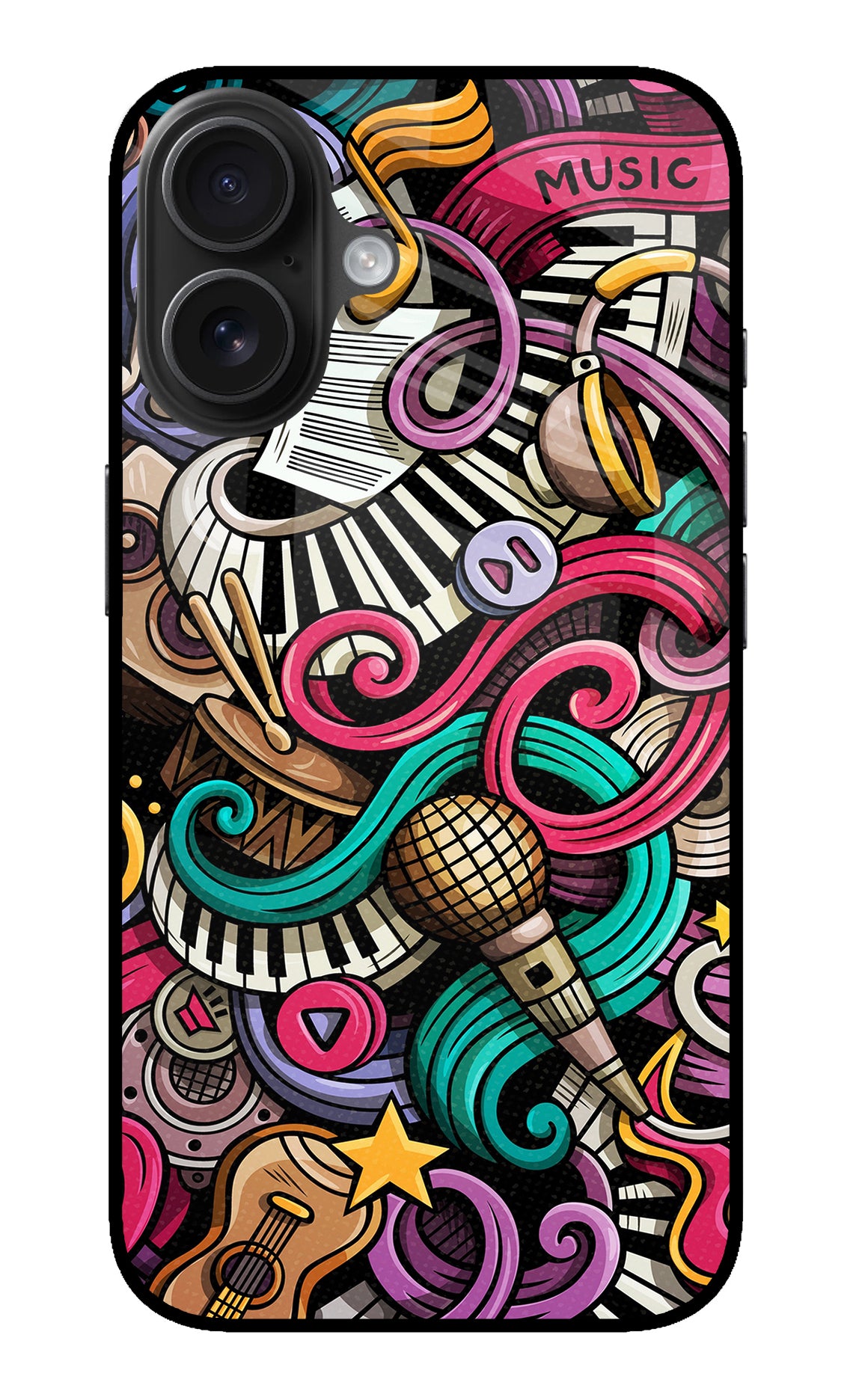 Music Abstract iPhone 16 Plus Back Cover