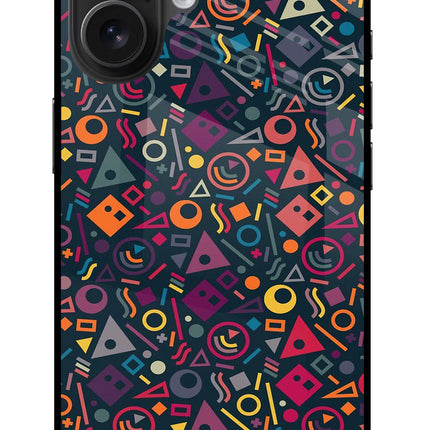 Geometric Abstract iPhone 16 Plus Glass Case
