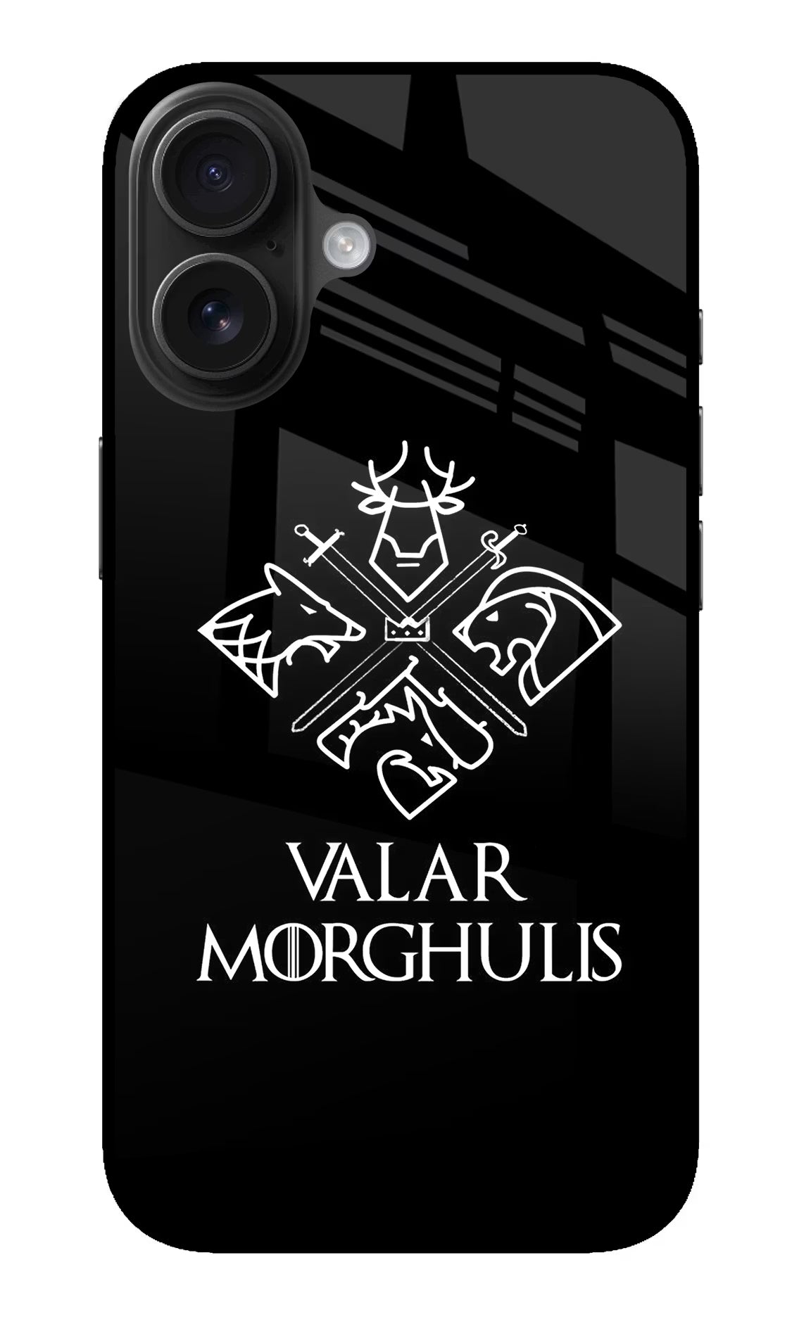 Valar Morghulis | Game Of Thrones iPhone 16 Plus Glass Case Back Cover by Casekaro