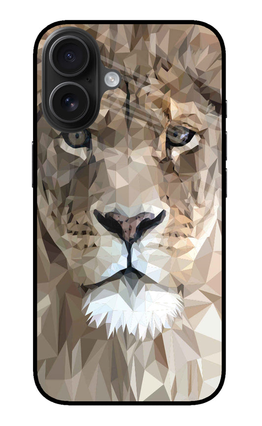 Lion Art iPhone 16 Plus Glass Case