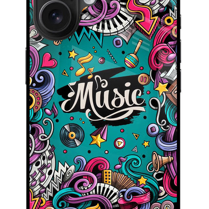 Music Graffiti iPhone 16 Plus Glass Case