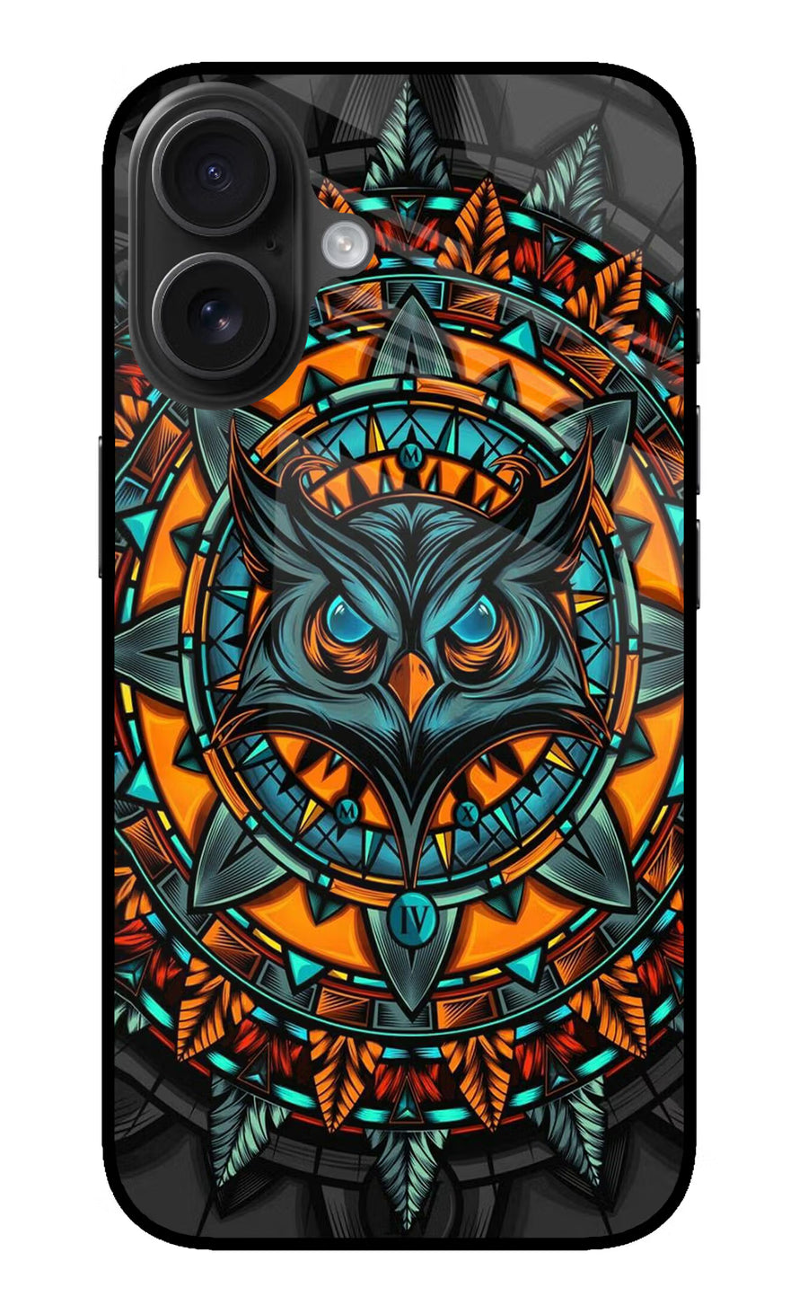 Angry Owl Art iPhone 16 Plus Back Cover, Metal case