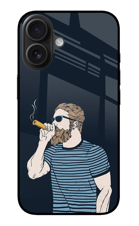 Smoking iPhone 16 Plus Glass Case