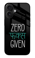 Zero Fucks Given iPhone 16 Plus Glass Case