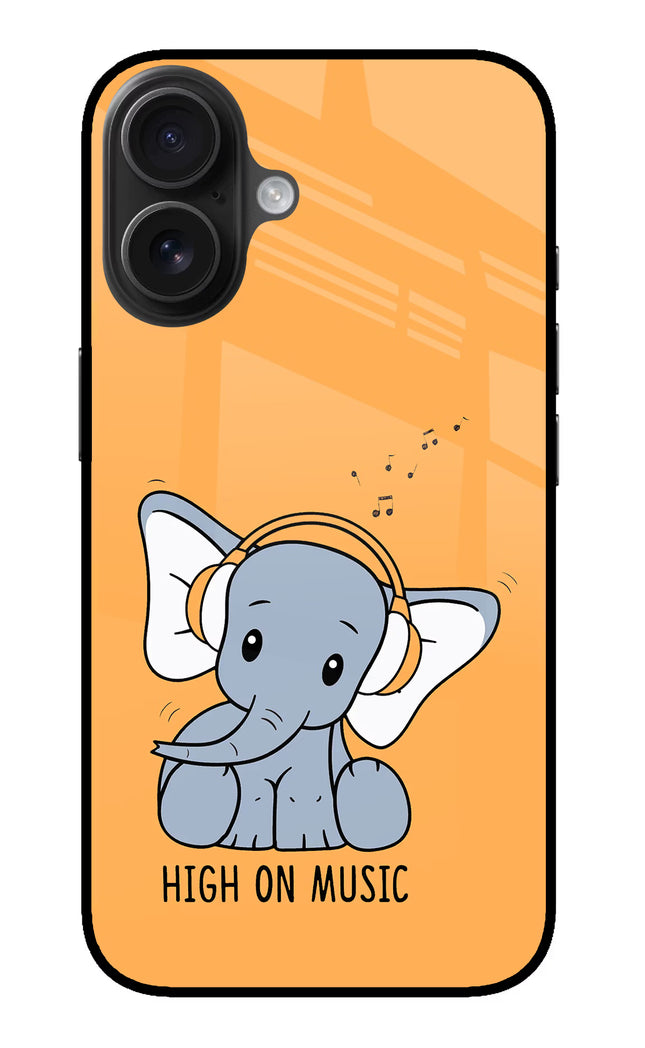 High On Music iPhone 16 Plus Glass Case