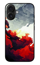 Fire Cloud iPhone 16 Plus Glass Case