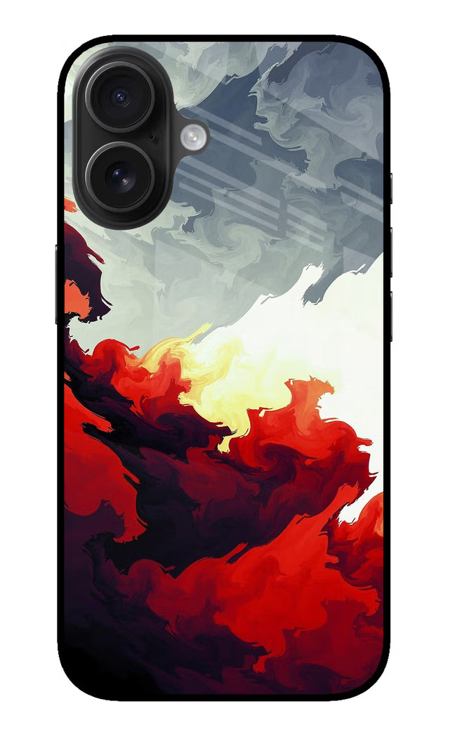 Fire Cloud iPhone 16 Plus Glass Case