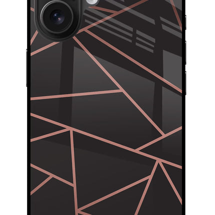 Geometric Pattern iPhone 16 Plus Glass Case