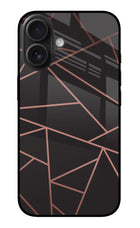Geometric Pattern iPhone 16 Plus Glass Case