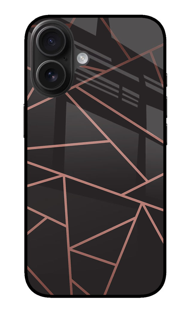 Geometric Pattern iPhone 16 Plus Glass Case