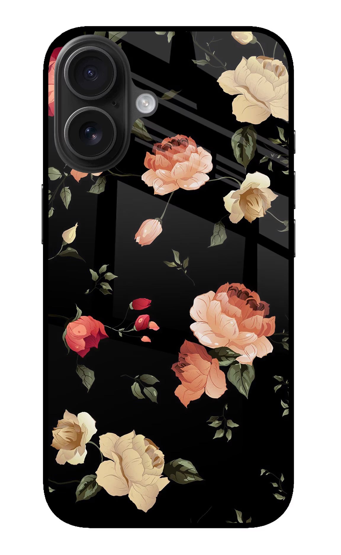 Flowers iPhone 16 Plus Glass Case Back Cover by Casekaro