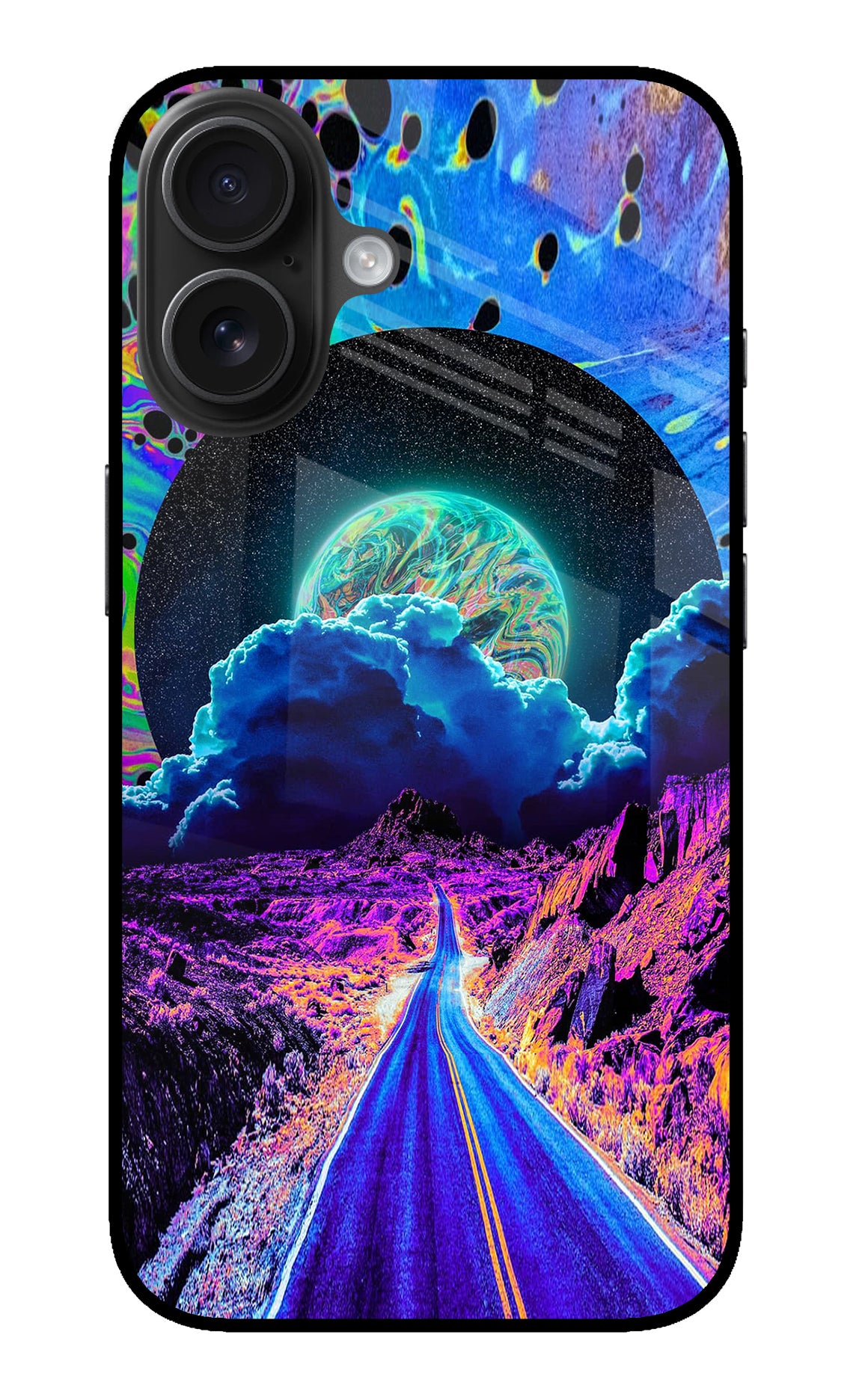 Psychedelic Painting iPhone 16 Plus Back Cover