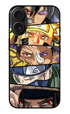 Naruto Character iPhone 16 Plus Glass Case Back Cover by Casekaro