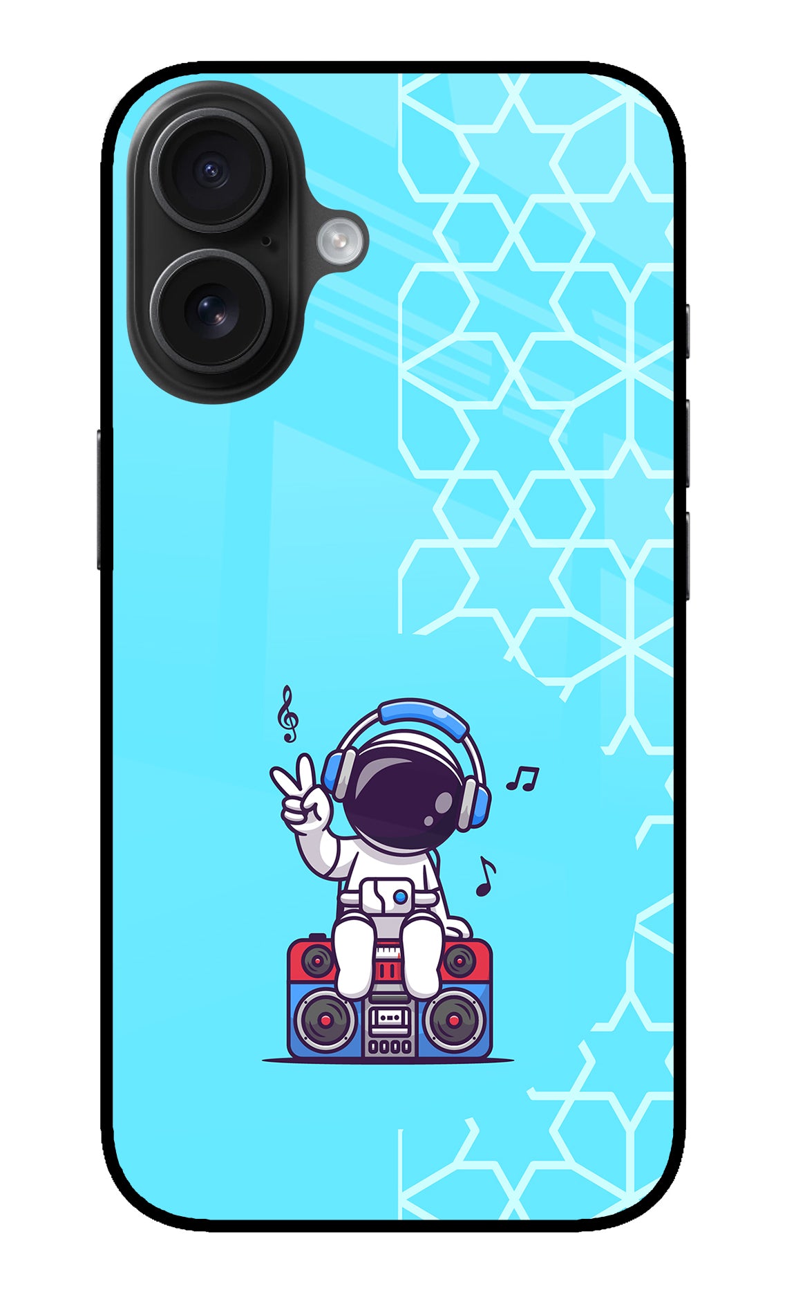 Cute Astronaut Chilling iPhone 16 Plus Back Cover