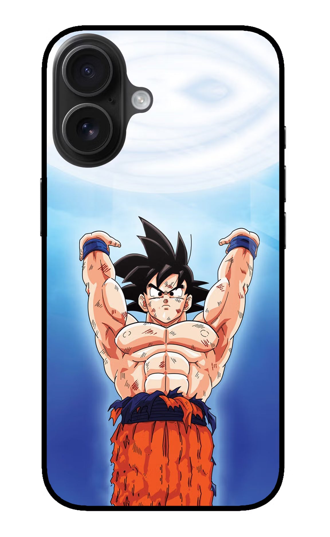 Goku Power iPhone 16 Plus Glass Case Back Cover by Casekaro