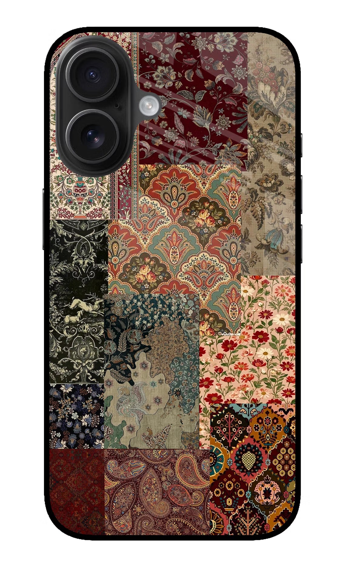 Desi Print iPhone 16 Plus Glass Case Back Cover by Casekaro