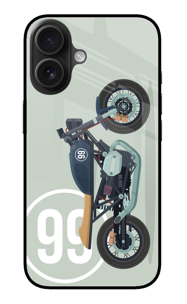 Classic Cafe Racer 99 iPhone 16 Plus Glass Case
