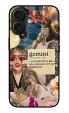 Gemini Zodiac iPhone 16 Plus Glass Case