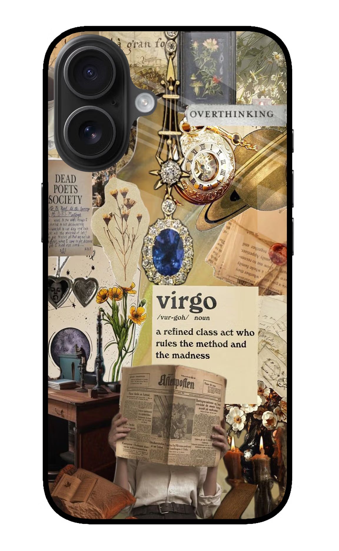 Virgo Zodiac iPhone 16 Plus Glass Case