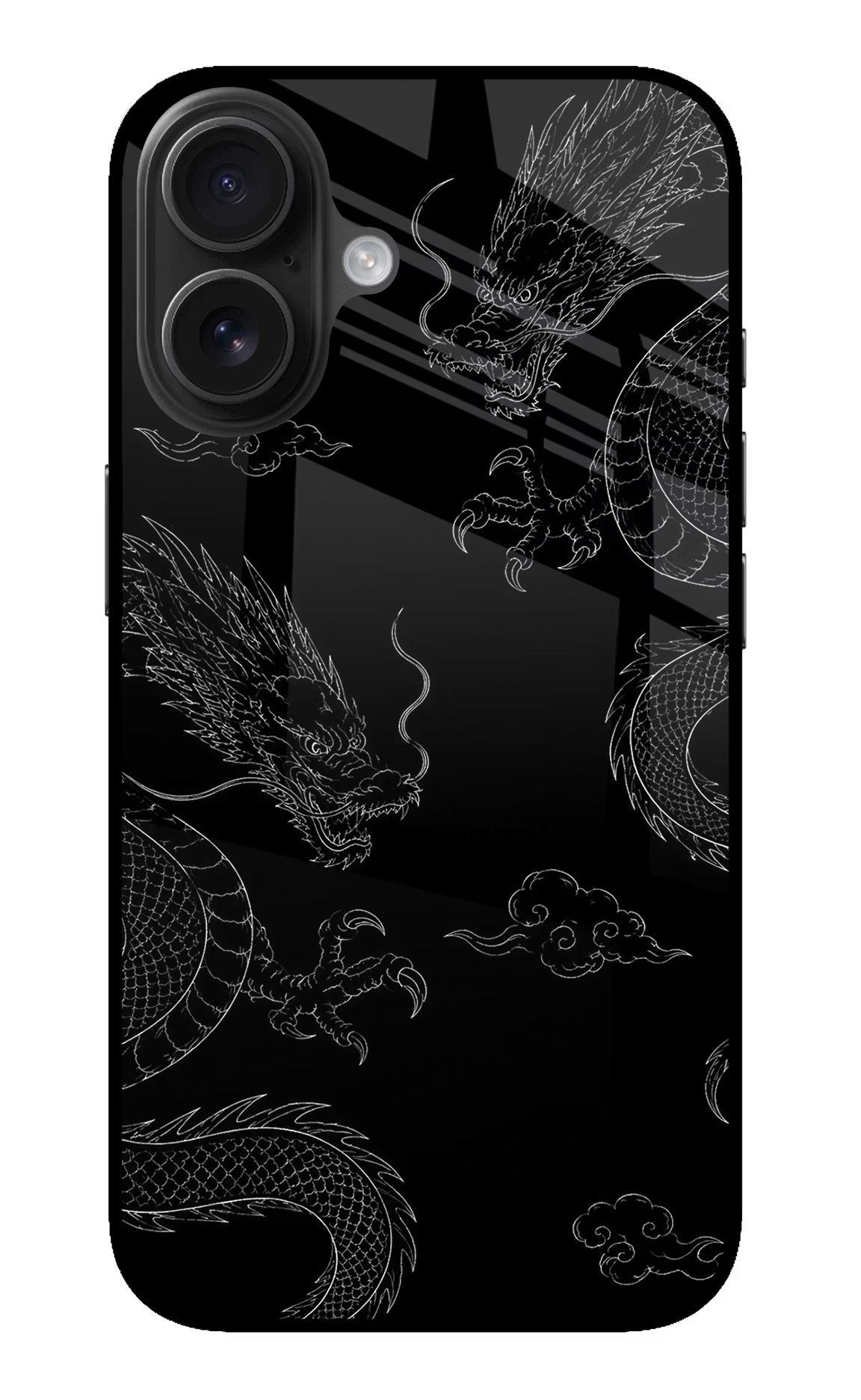 Twin Dragons iPhone 16 Plus Glass Case