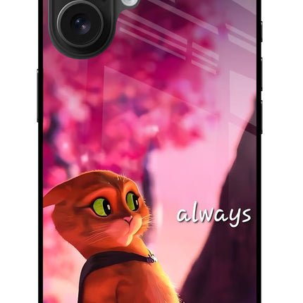 Always Cat iPhone 16 Plus Glass Case