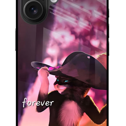 Forever Cat iPhone 16 Plus Glass Case