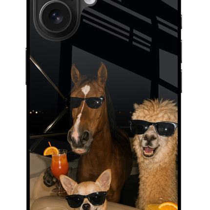 Party Squad iPhone 16 Plus Glass Case