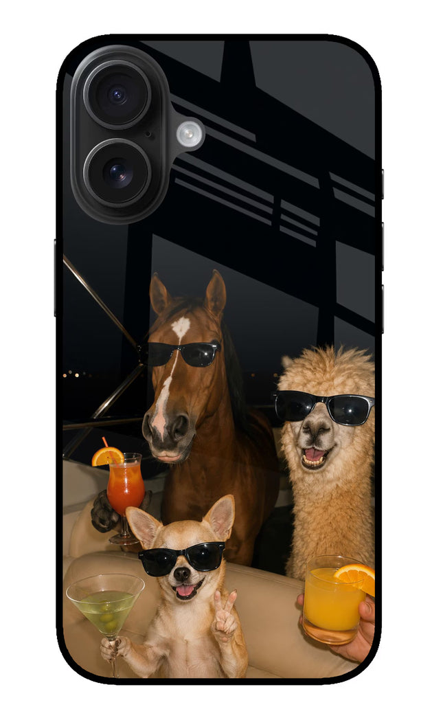 Party Squad iPhone 16 Plus Glass Case