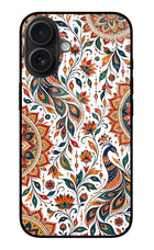 White Mayura iPhone 16 Plus Glass Case