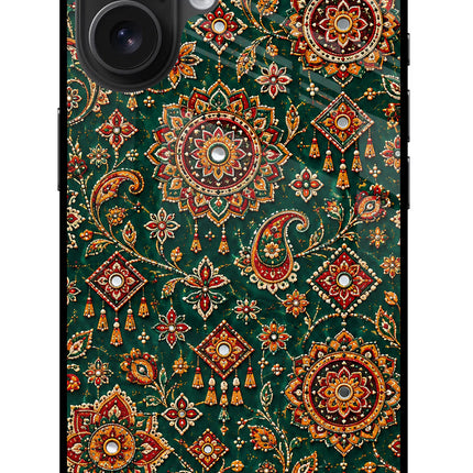 Green Pataka iPhone 16 Plus Glass Case