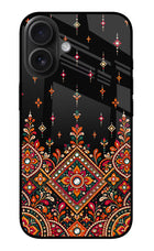 Noir Mehfil iPhone 16 Plus Glass Case