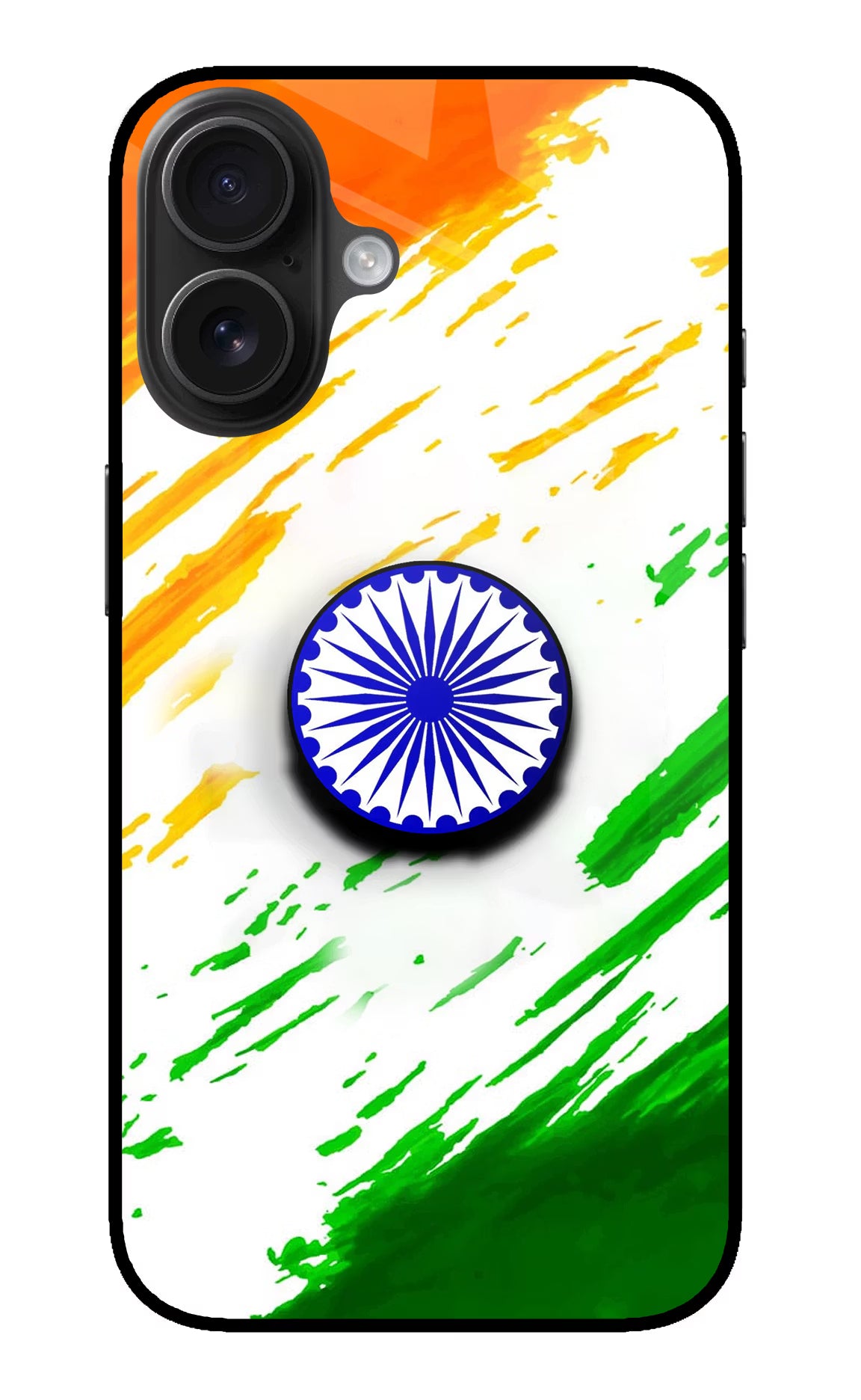 Indian Flag Ashoka Chakra iPhone 16 Plus Pop Case by Casekaro