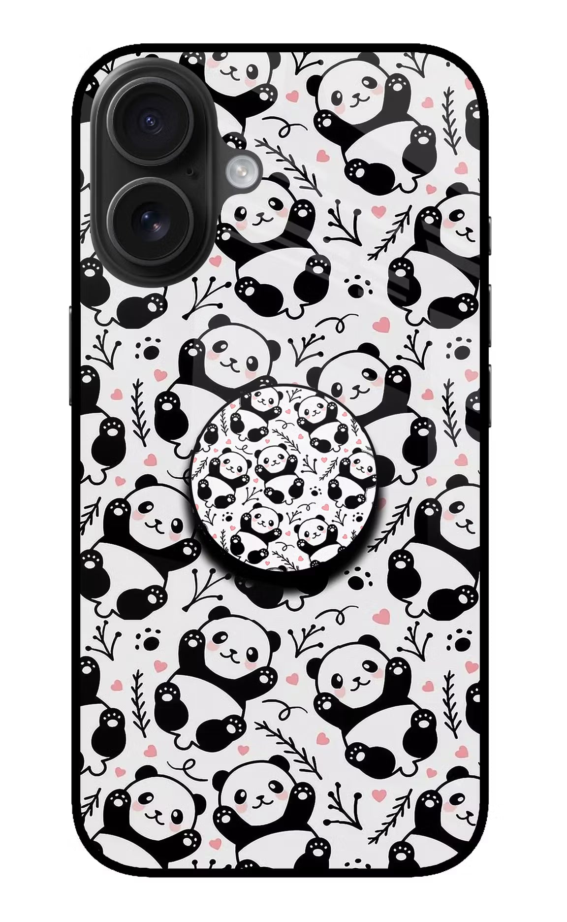 Cute Panda iPhone 16 Plus Pop Case by Casekaro