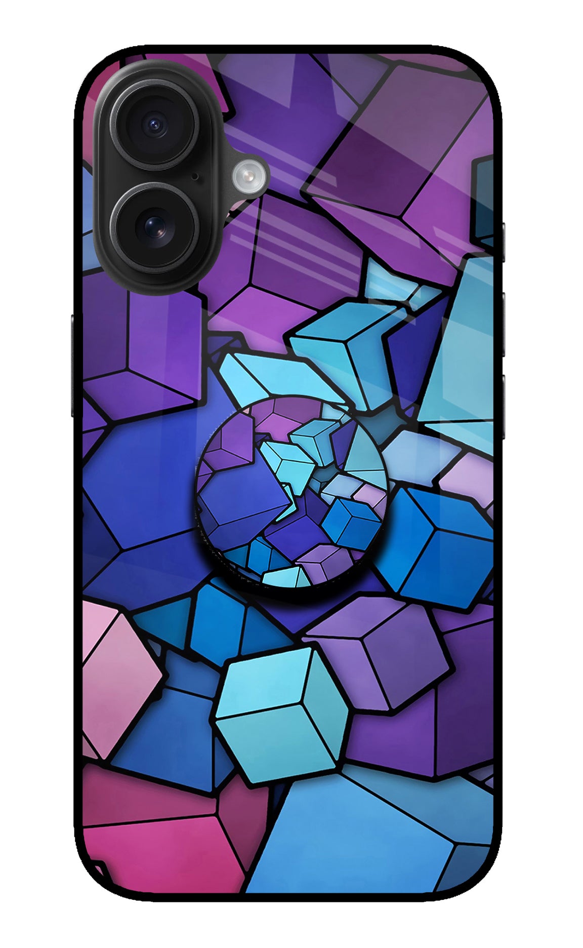 Cubic Abstract iPhone 16 Plus Pop Case