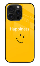 Happiness With Smiley iPhone 16 Pro Max Glass Case