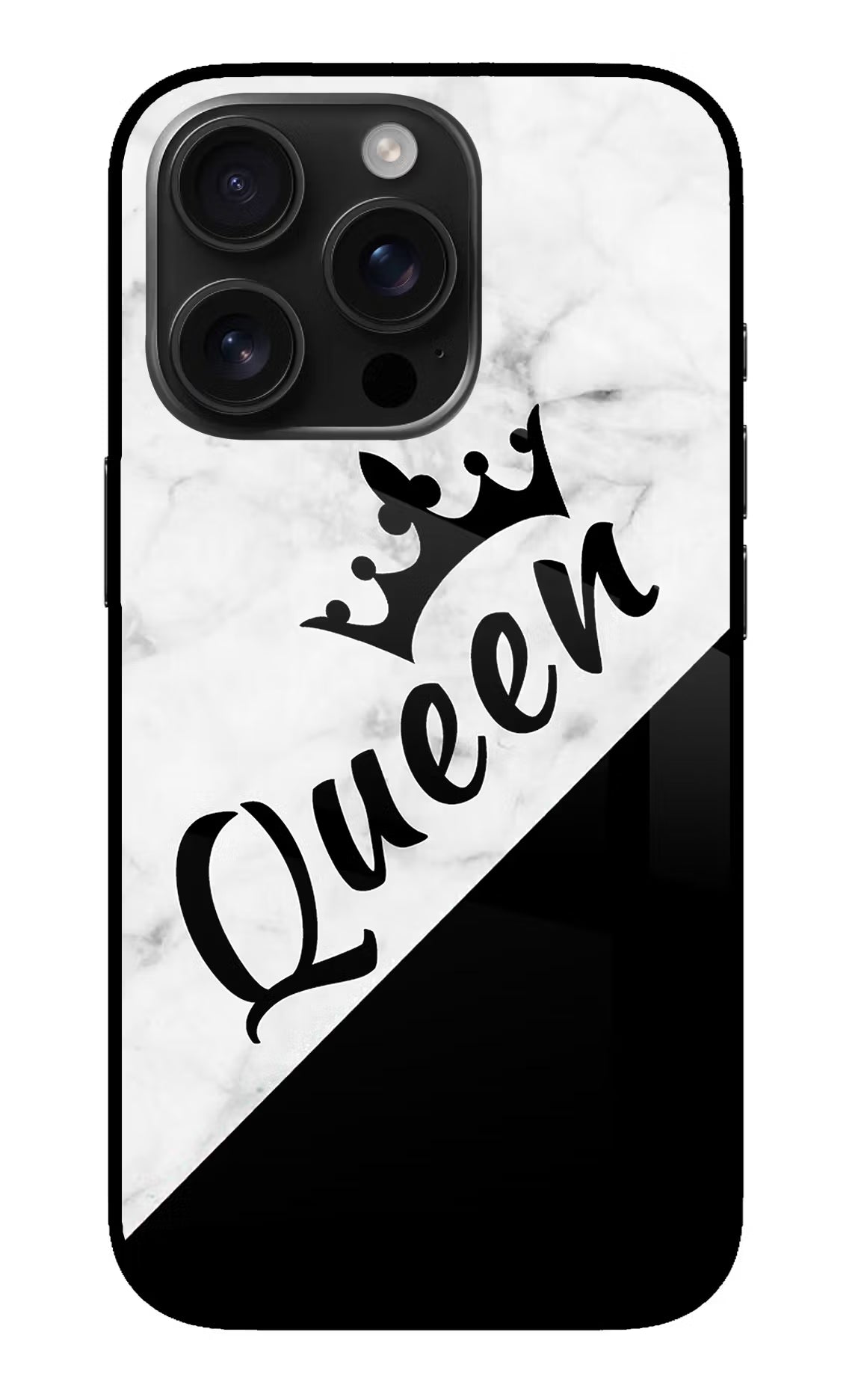 Queen iPhone 16 Pro Max Glass Case Back Cover by Casekaro